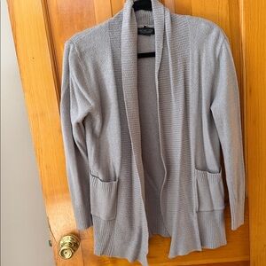 Rachel Zoe Light Gray Fuzzy Open Cardigan